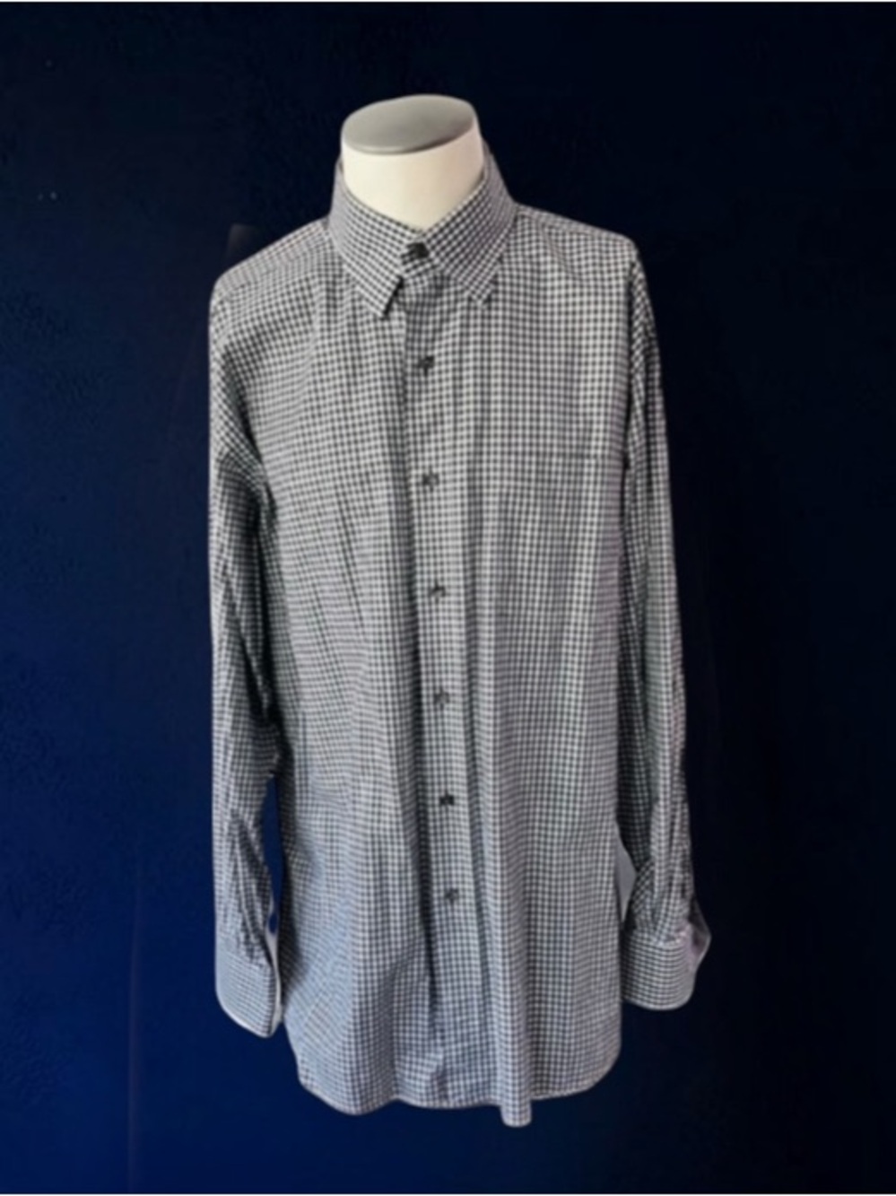 ROBERT TALBOTT ESTATE Check Gingham Sport Shirt Size 44 17.5